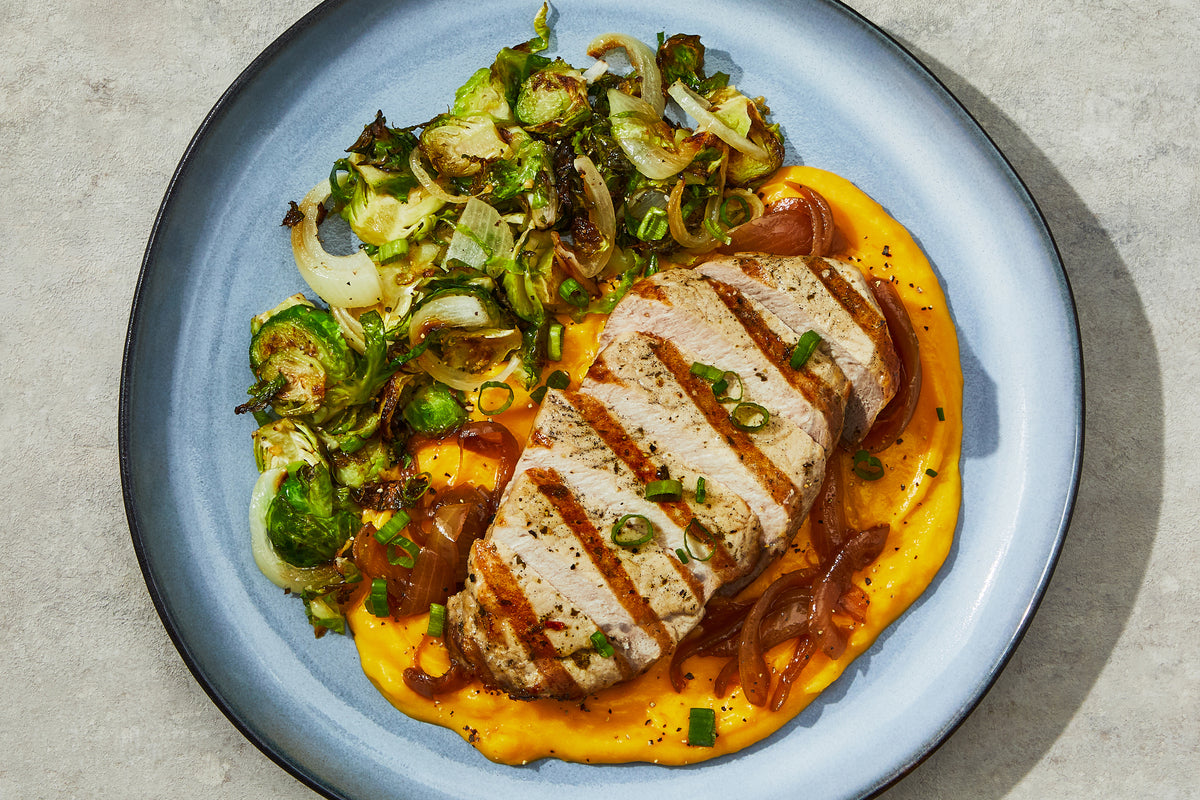 Grilled Pork Chop & Butternut Mash