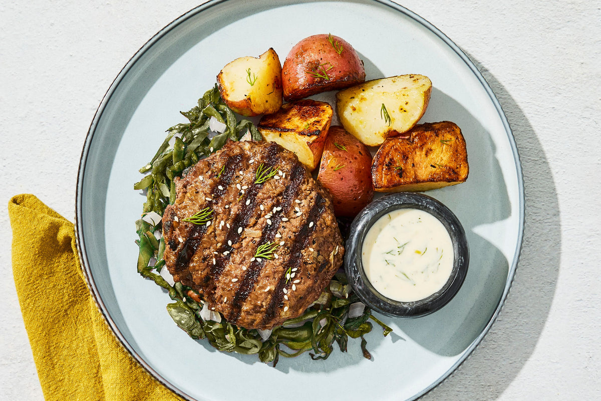 Creamy Mustard Dill Burger