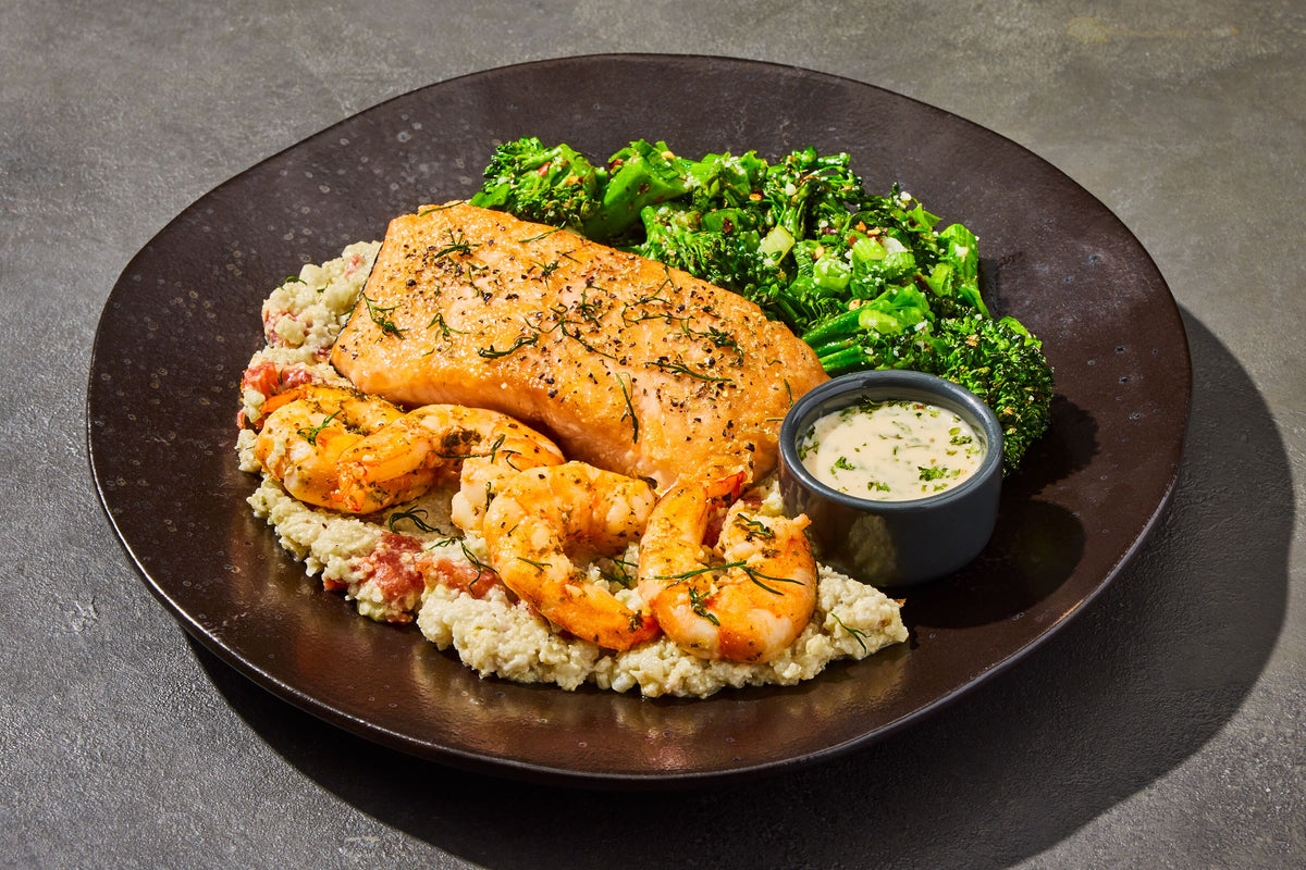 Scampi-Style Shrimp & Salmon