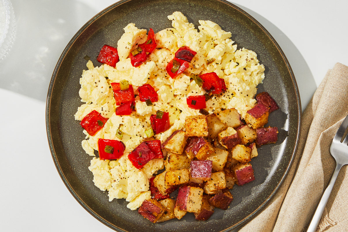 Red Pepper & Feta Scramble