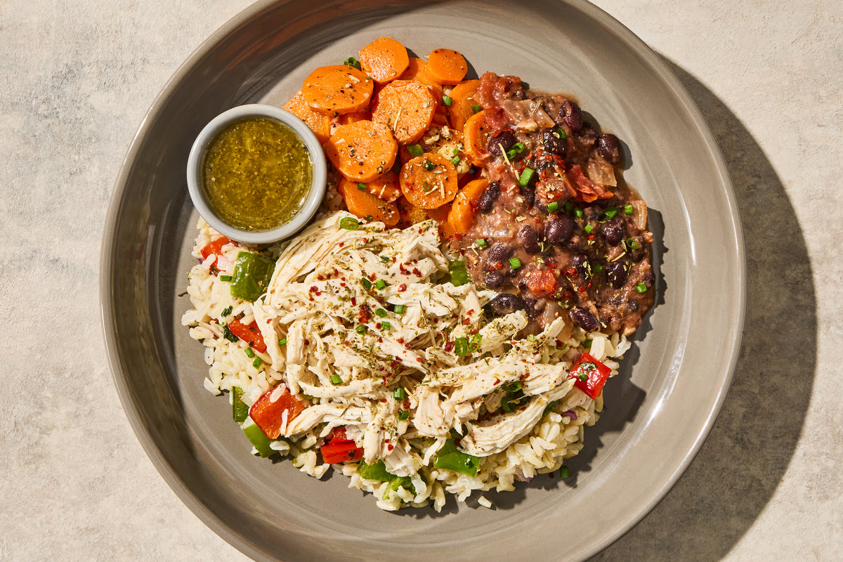 Citrus Mojo Shredded Chicken & Coconut Rice