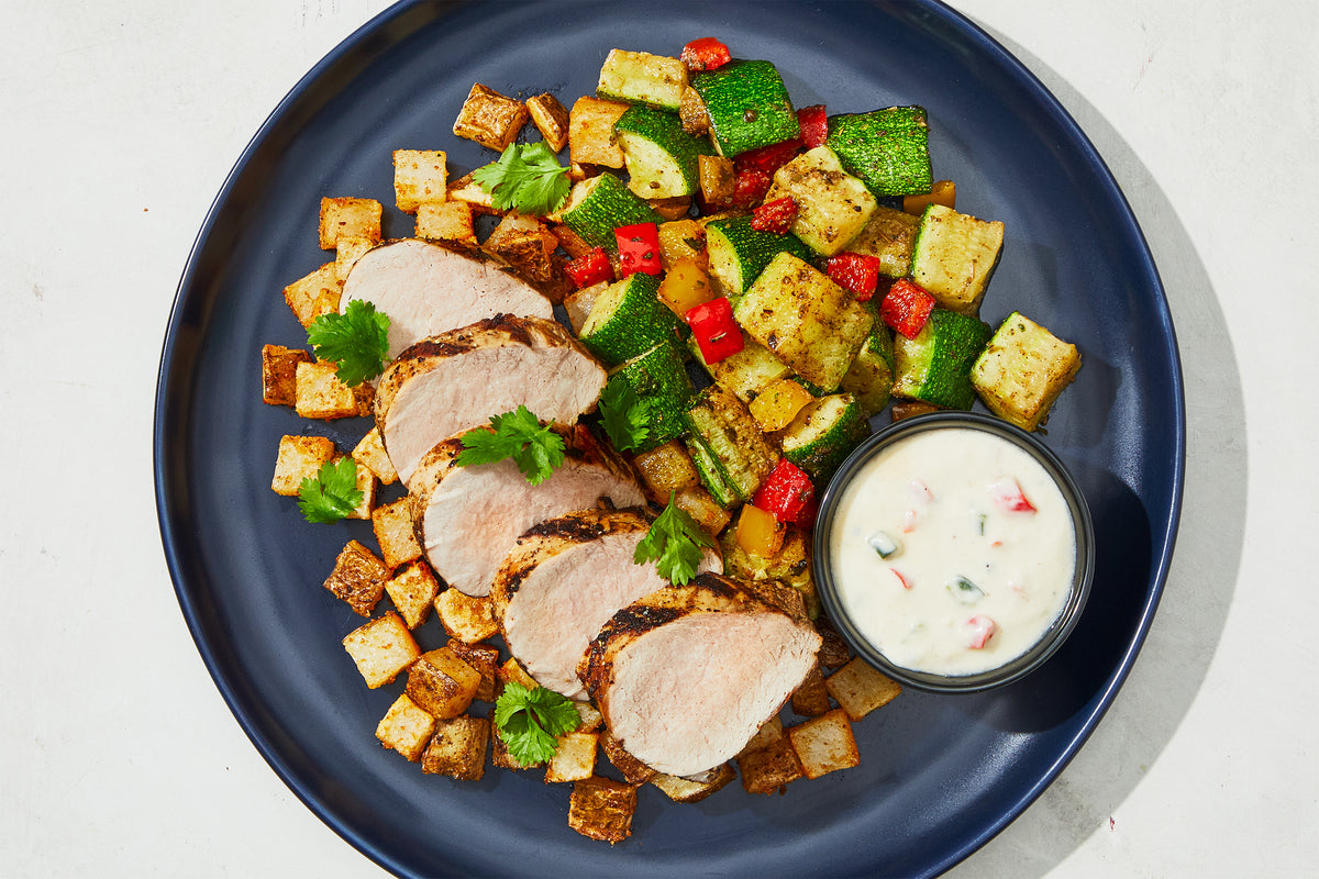 Queso Pork Tenderloin & Rajas