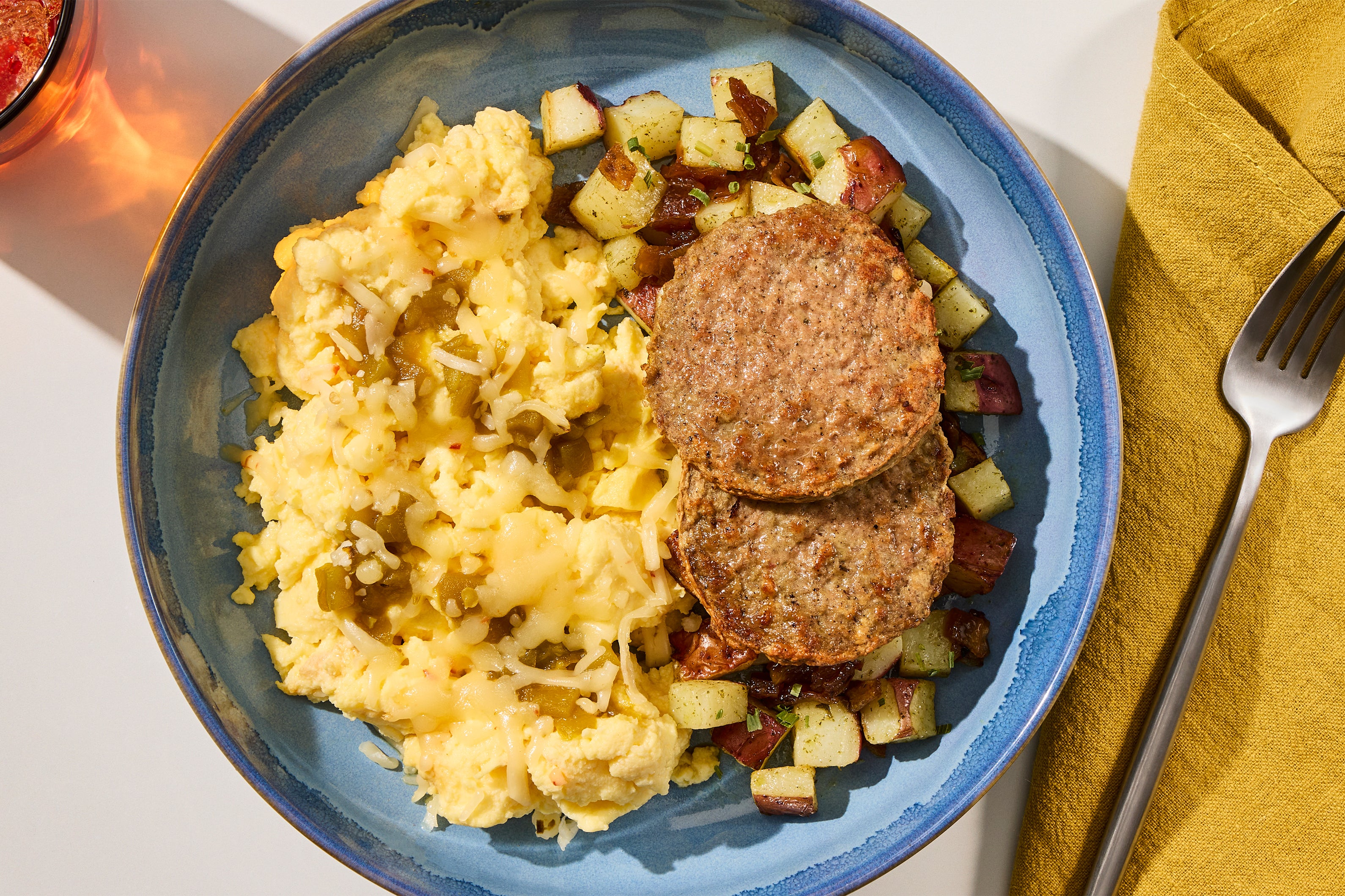 Green Chile Egg Scramble
