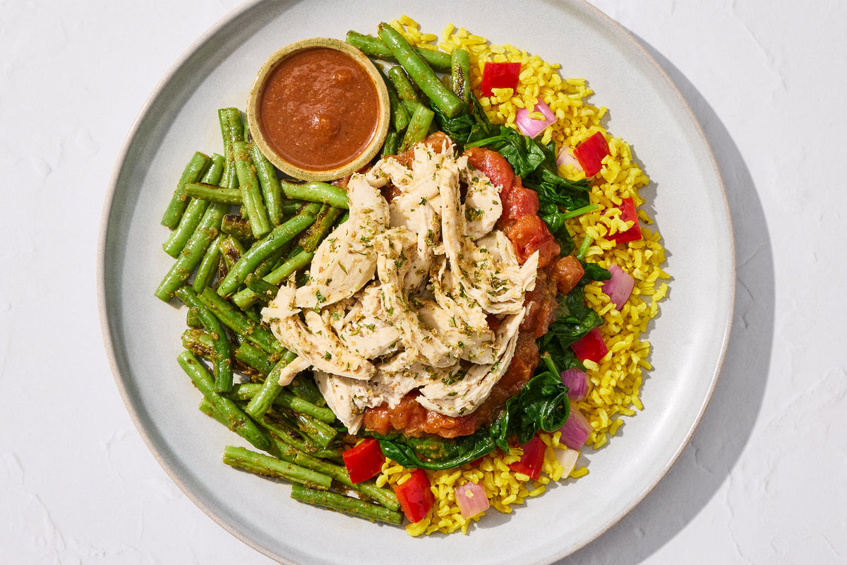 Greek-Style Chicken & Yellow Rice