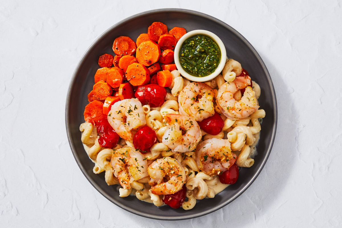 Pesto Shrimp Cavatappi