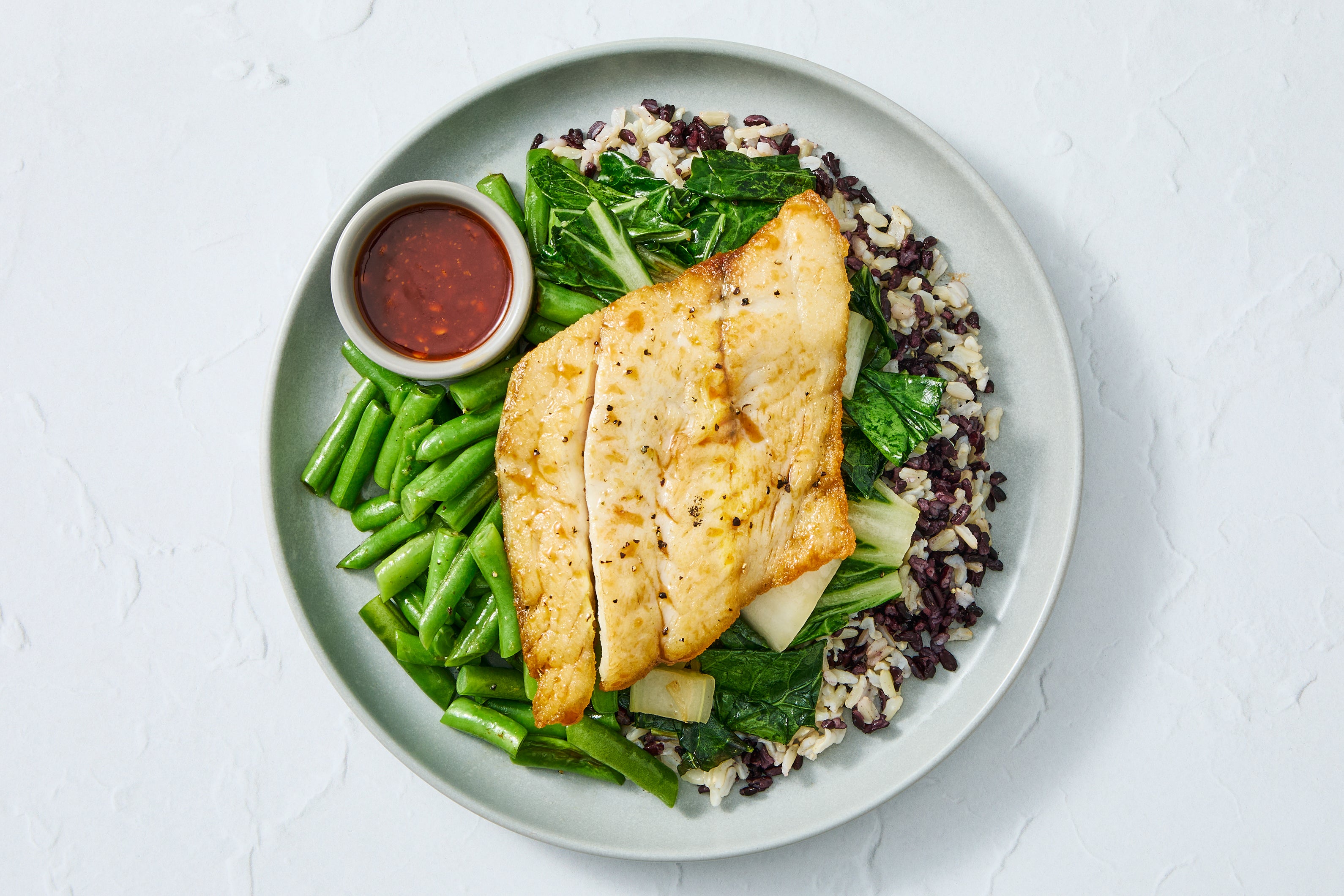 Honey Sambal Barramundi & Black Rice