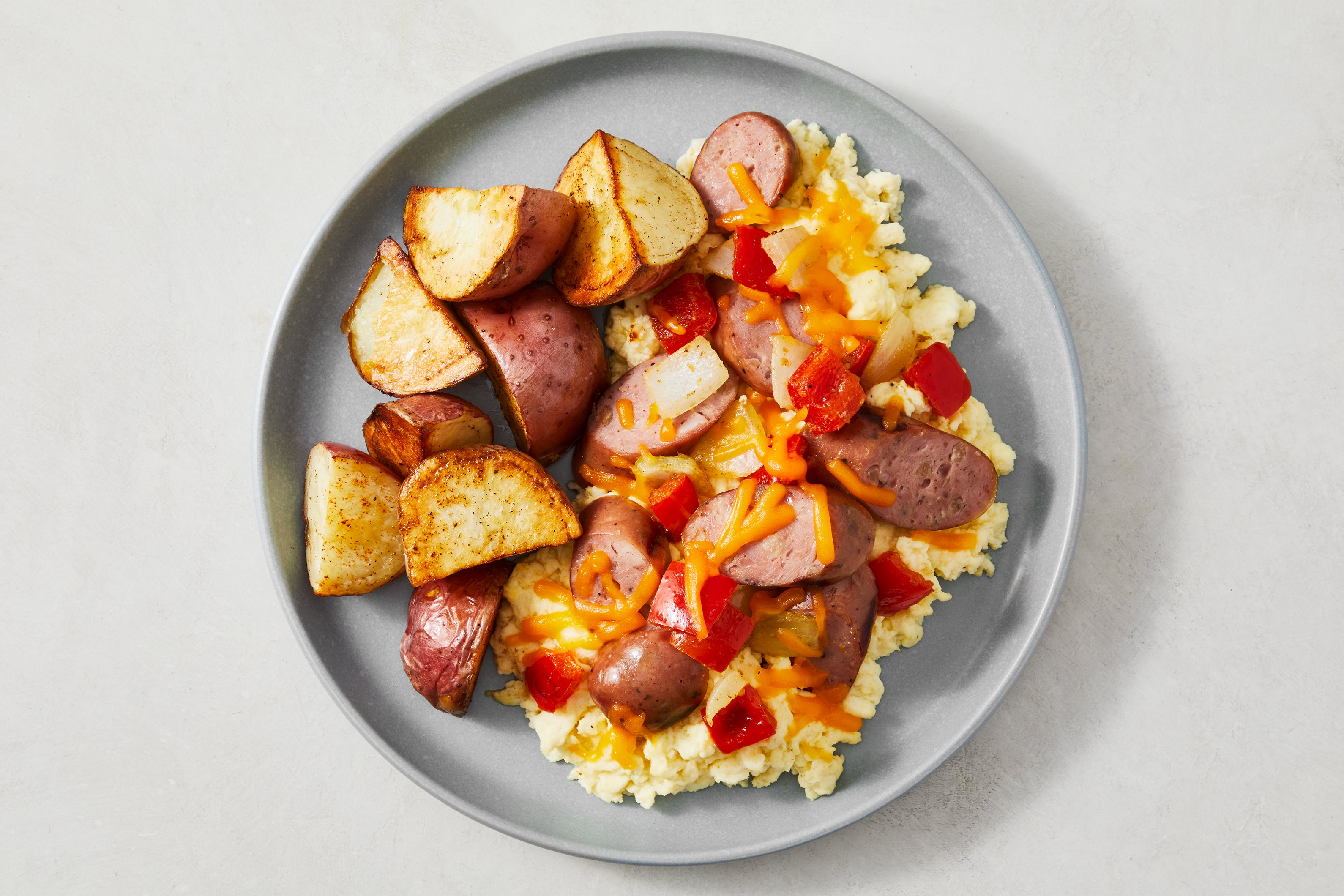 Chicken Andouille & Scrambled Eggs