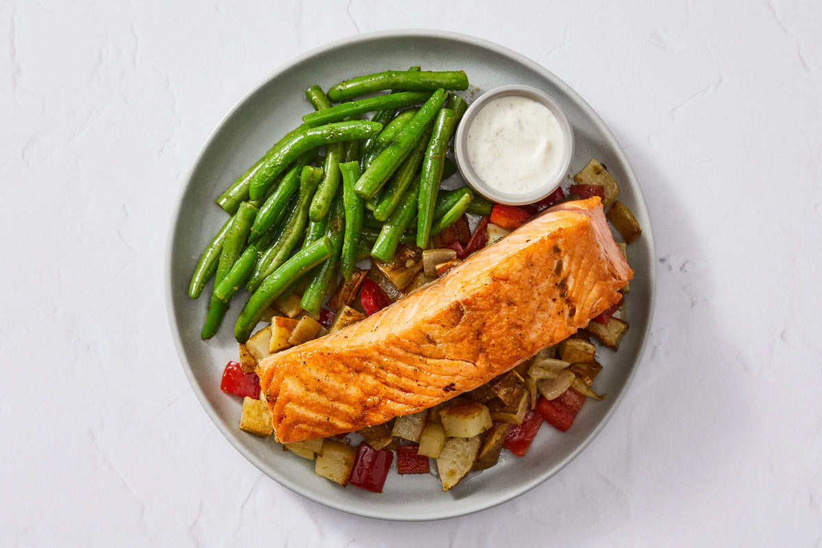 Roasted Salmon & Dill Yogurt