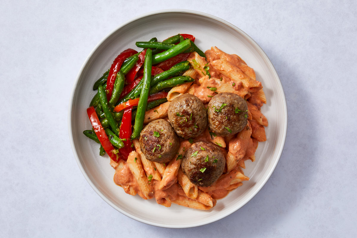 Penne Rosa & Meatballs