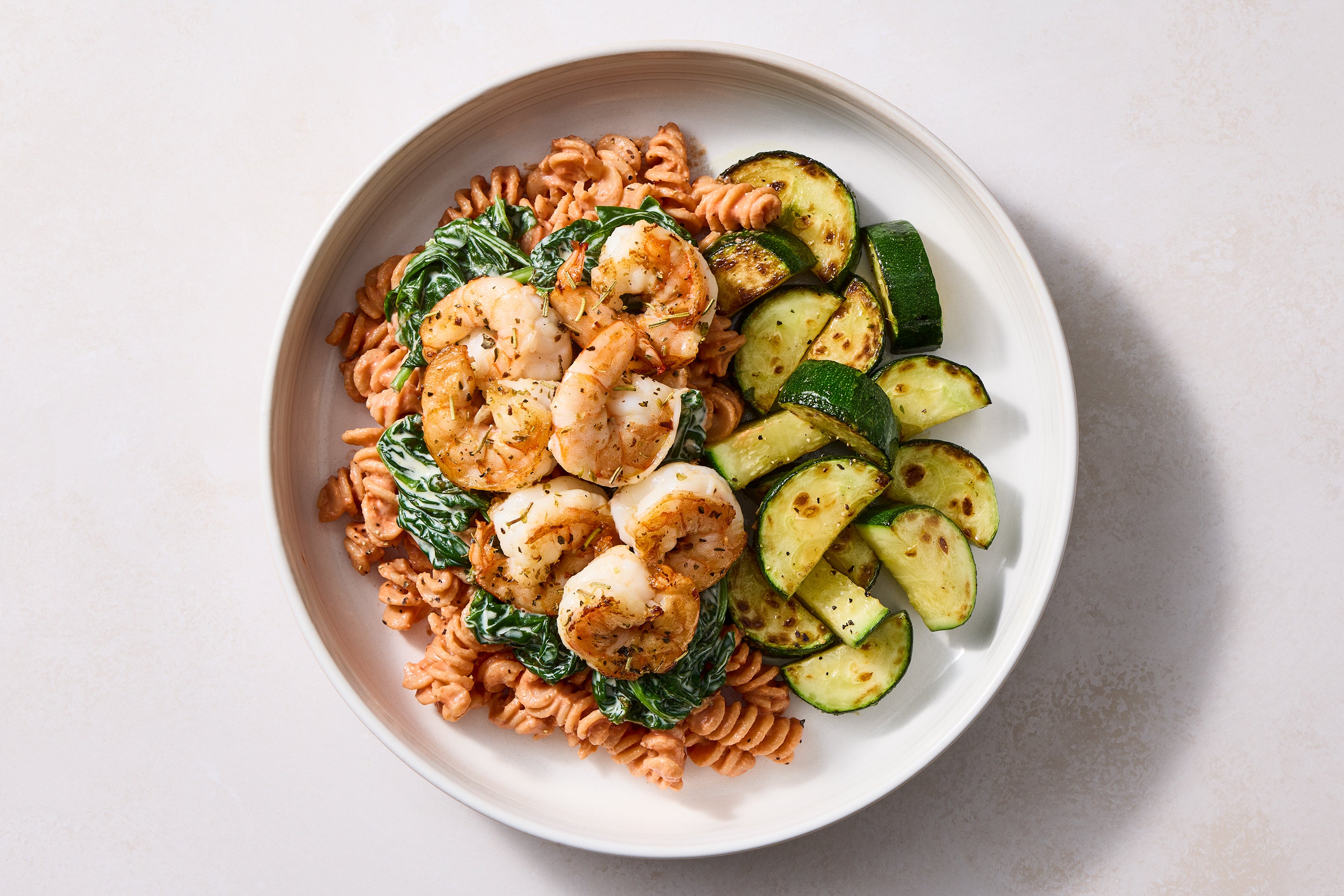 Spinach & Sun-Dried Tomato Shrimp Fusilli