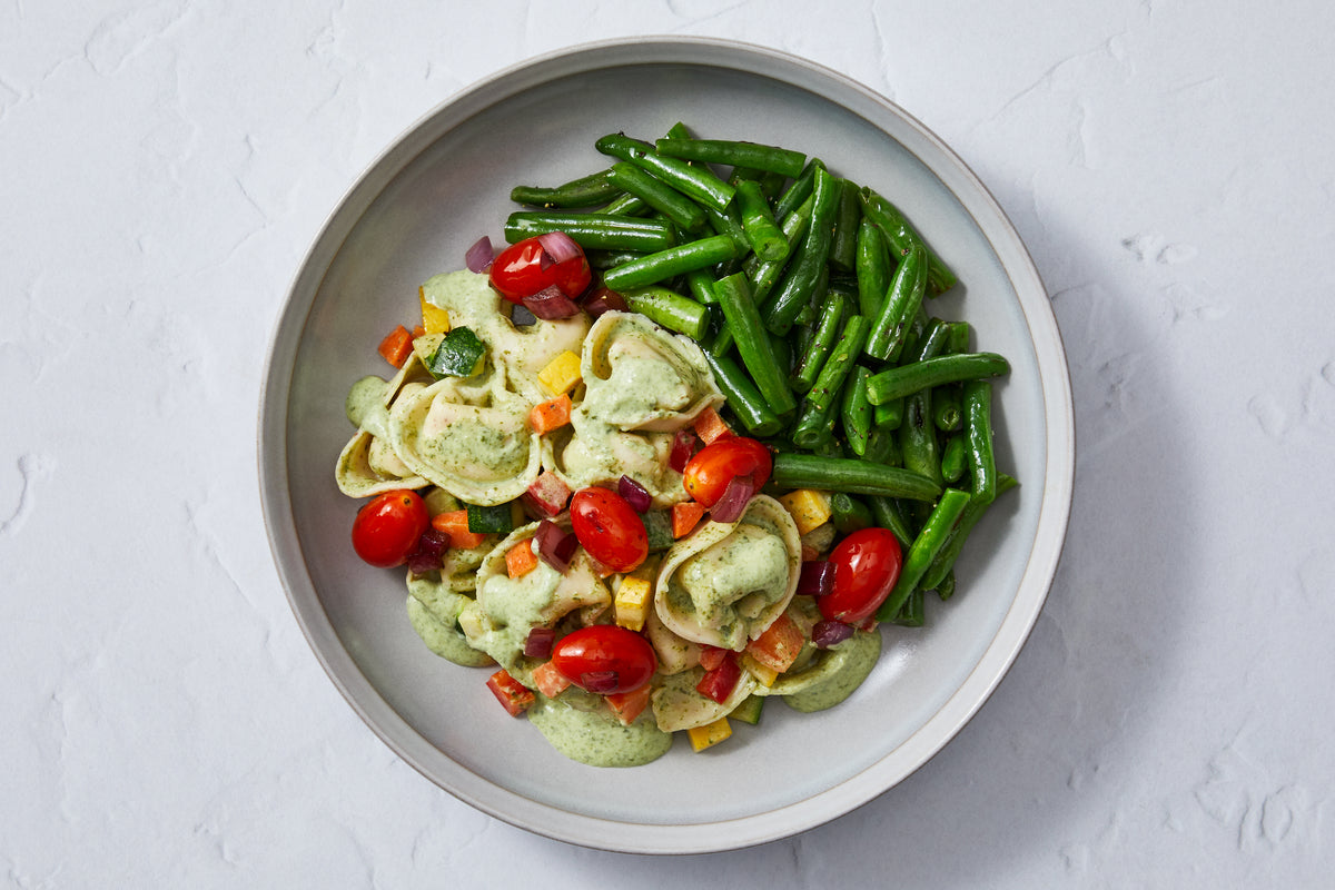 Creamy Pesto Tortellini