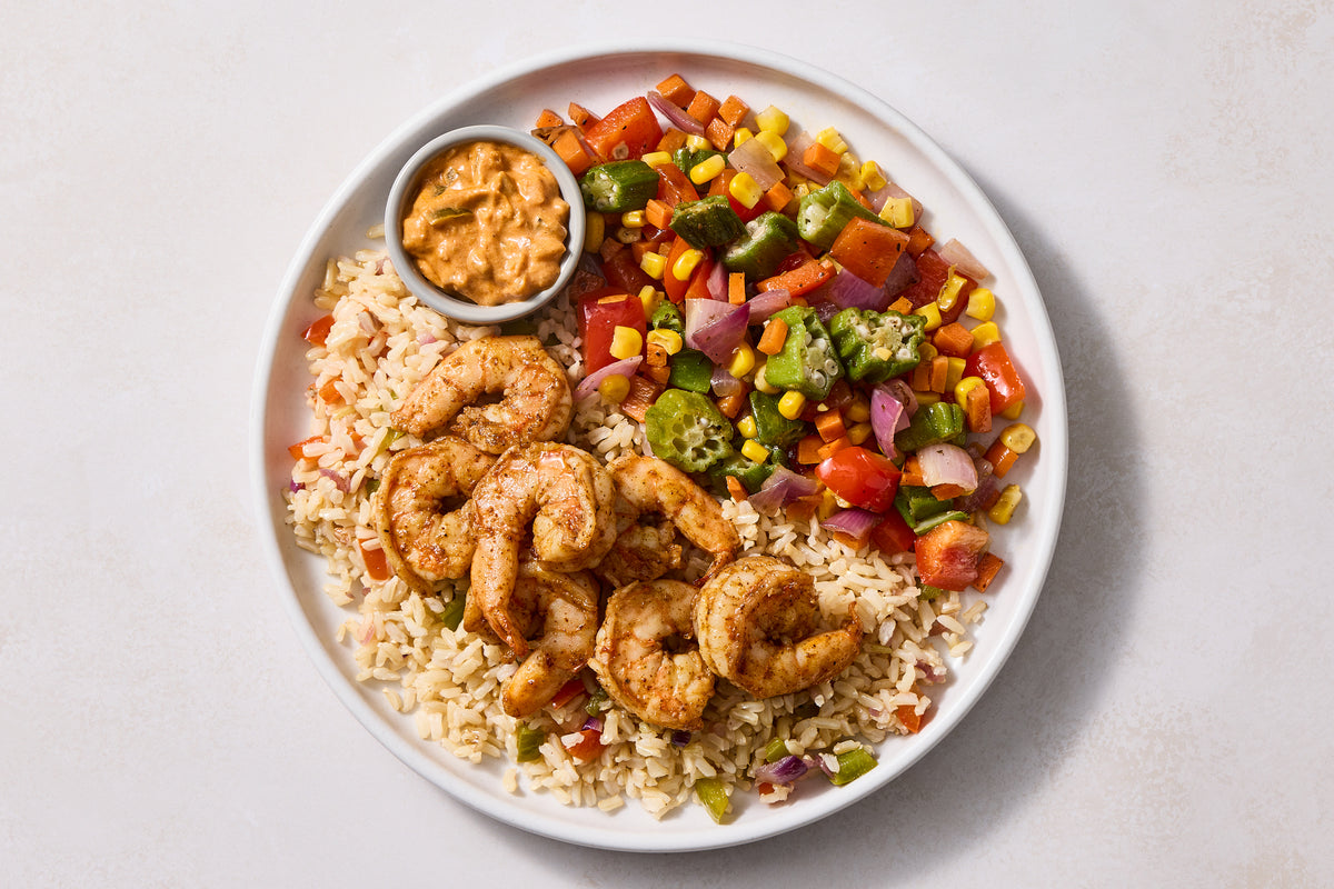 Blackened Shrimp & Cajun Gravy