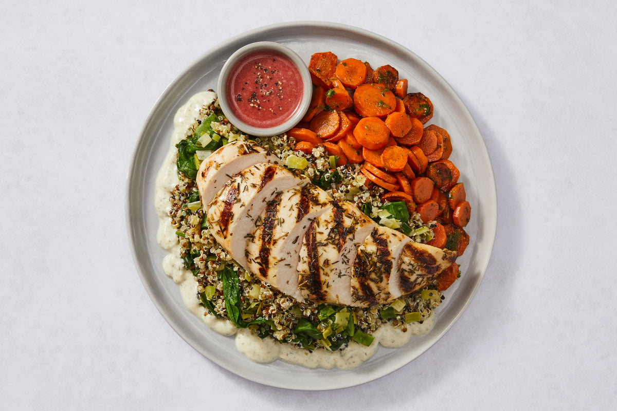 Goat Cheese Grilled Chicken & Quinoa