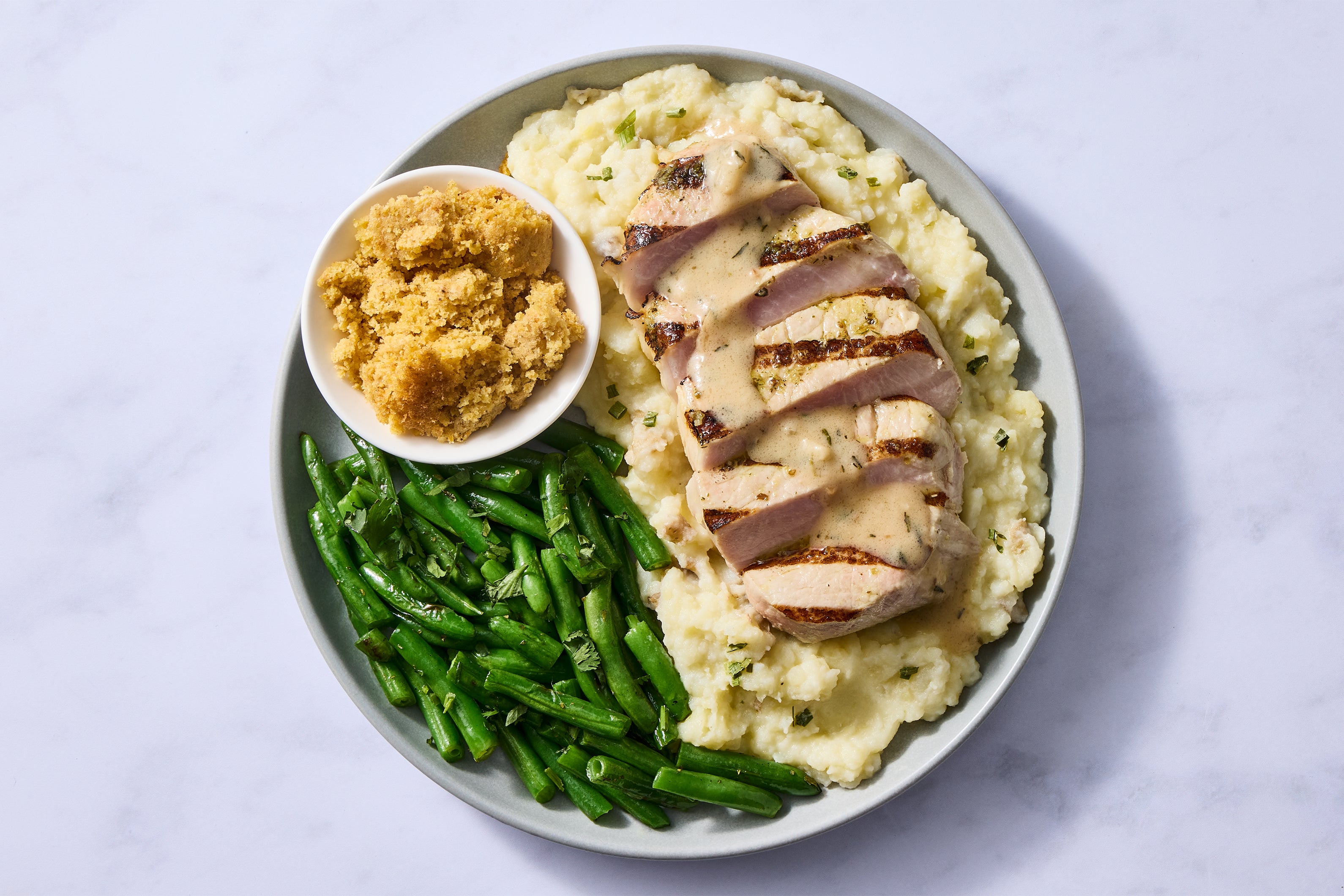 Herb Gravy Grilled Pork Chop