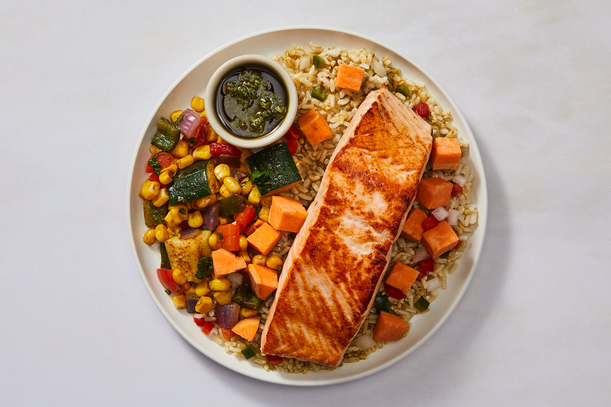 Mojo Verde Salmon & Adobo Rice