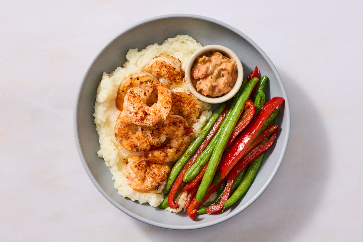 Creole Shrimp & Smoky Cheddar Grits