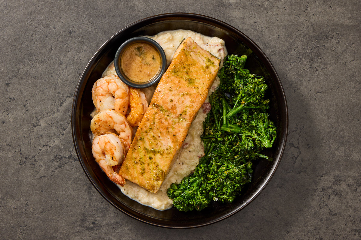 Scampi-Style Shrimp & Salmon