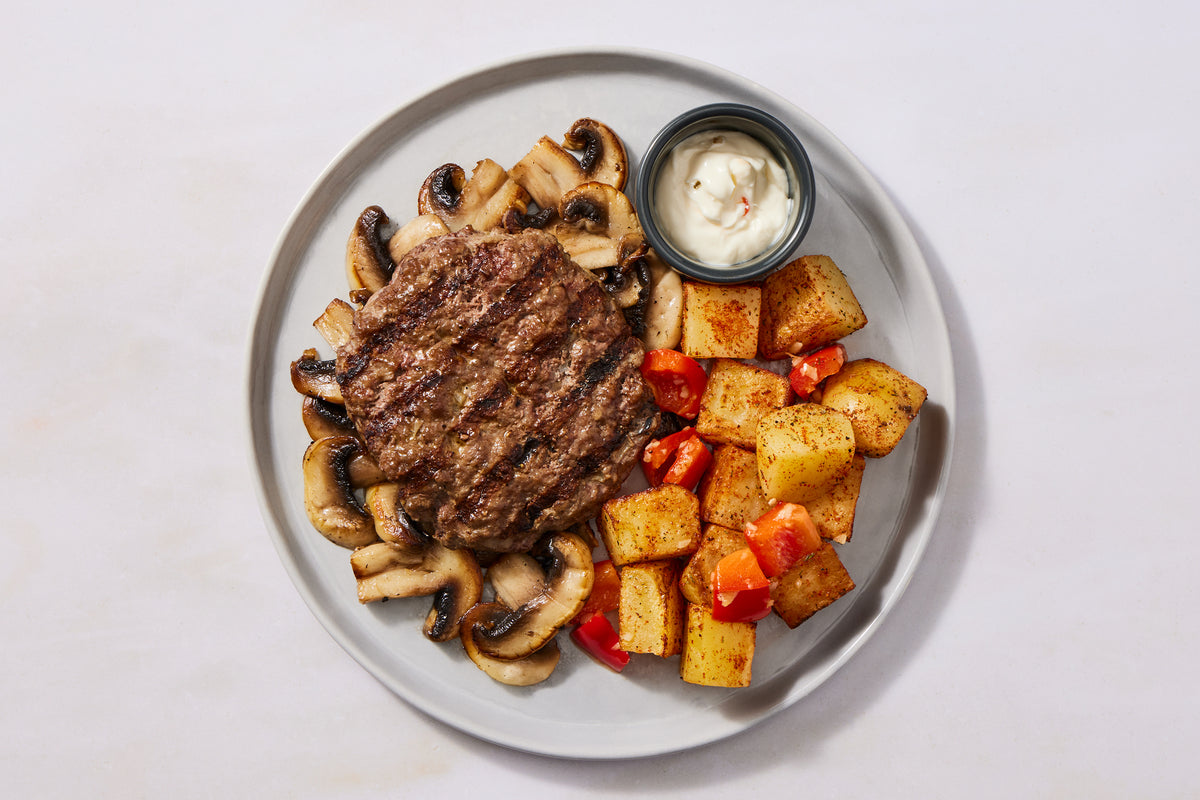 Mushroom Mozzarella Melt Burger