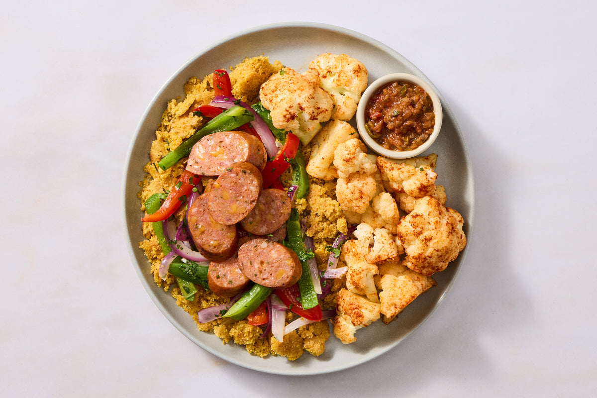 Bison-Pork Sausage & Cornbread Pudding