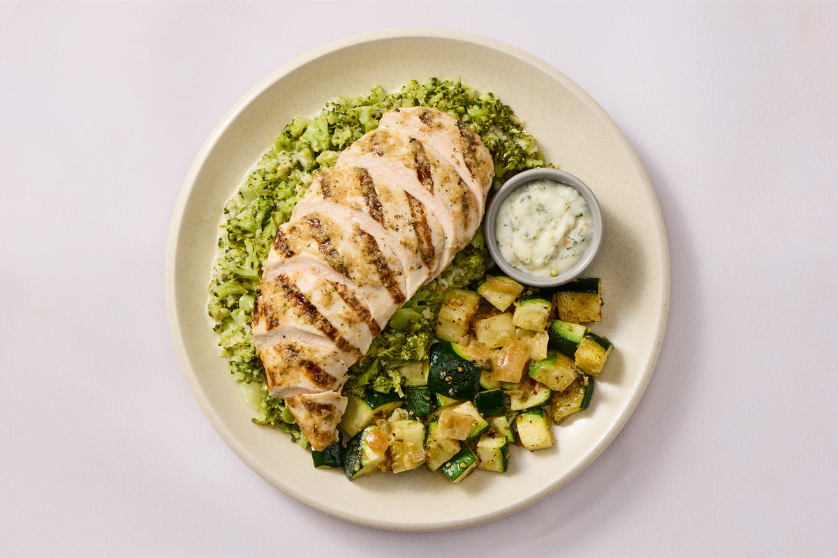 Cheesy Garden Herb Chicken