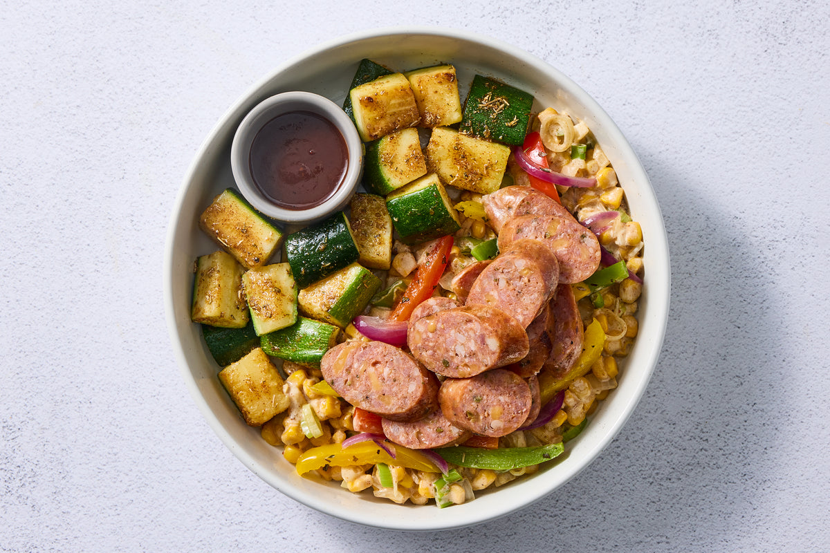 Southern-Style Bison-Pork Sausage Bowl