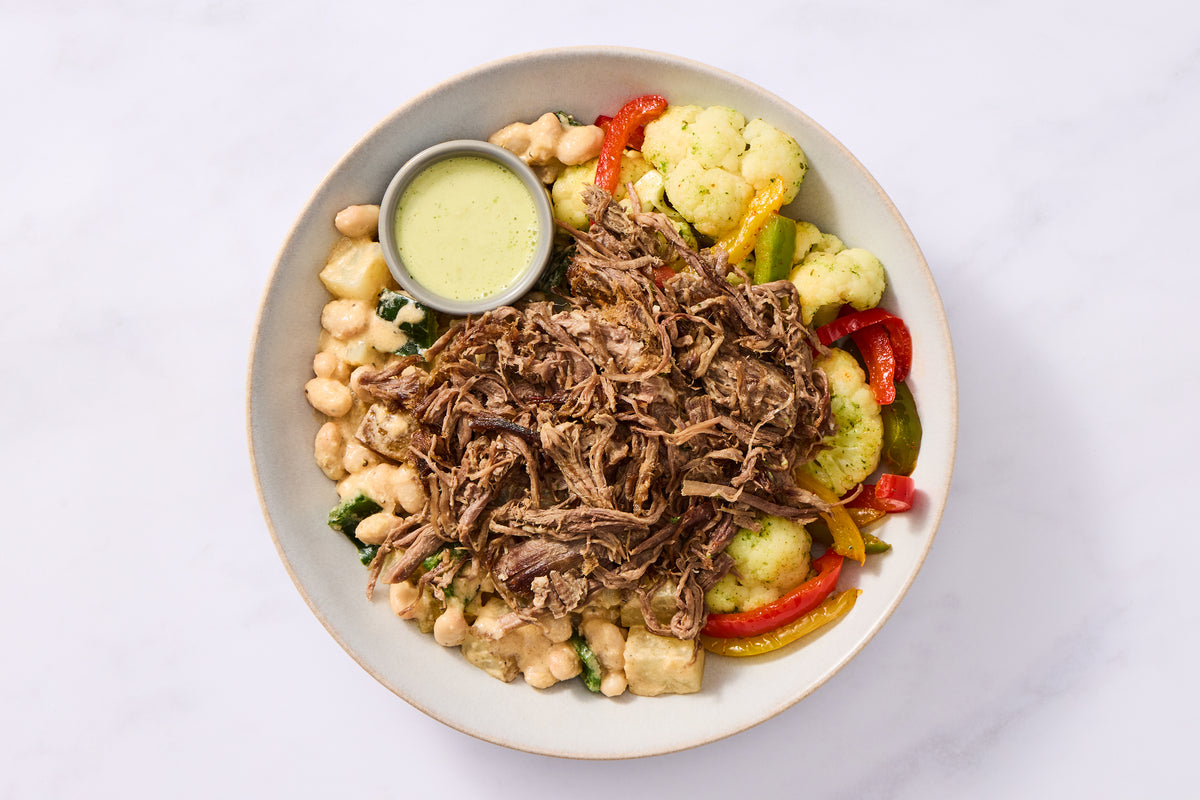 Poblano Salsa Shredded Beef & Potato Stew