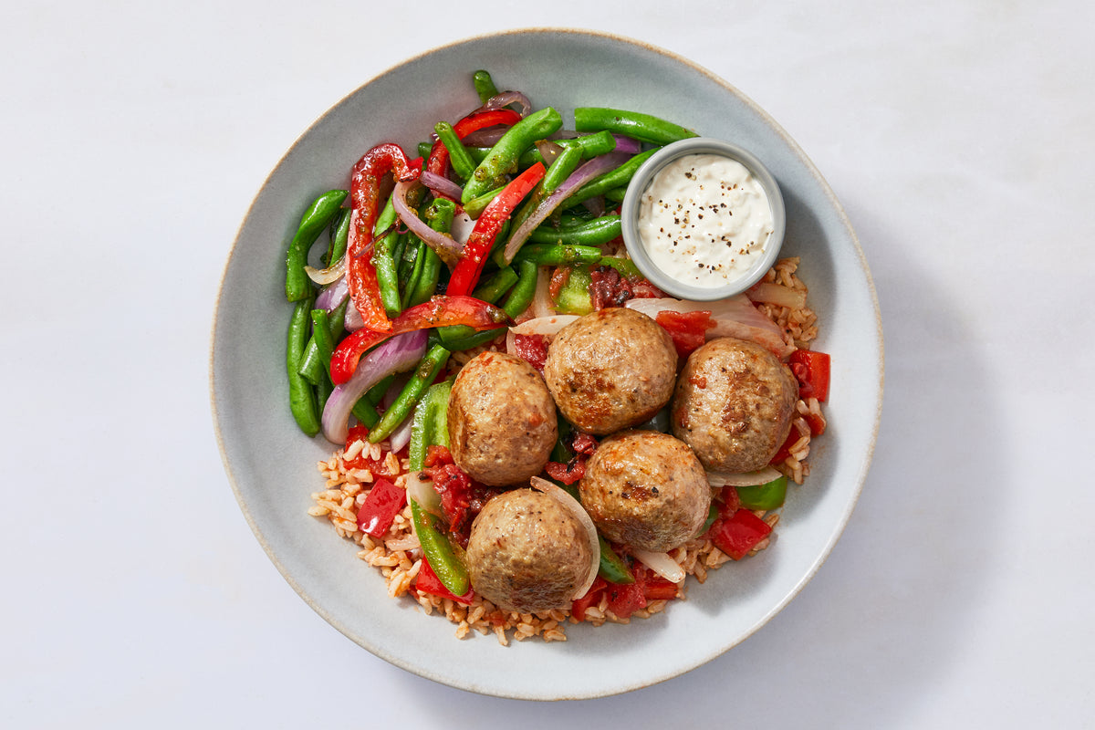 Smoky Spanish-Style Meatballs & Piperade