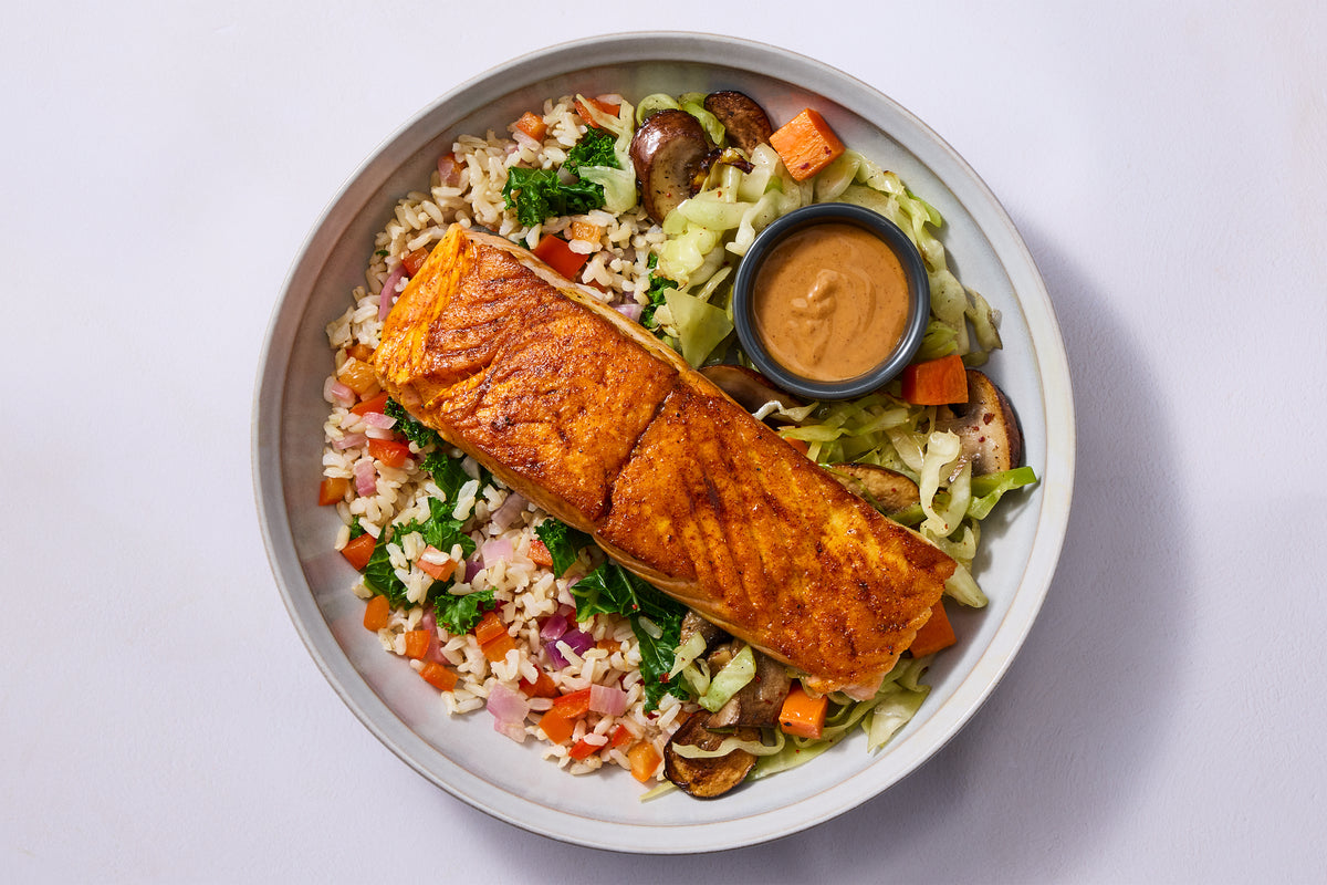 Thai Almond Satay Salmon