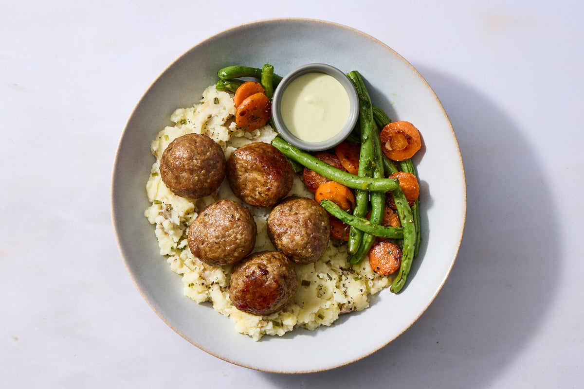 Mustard-Dill Meatball & Mash