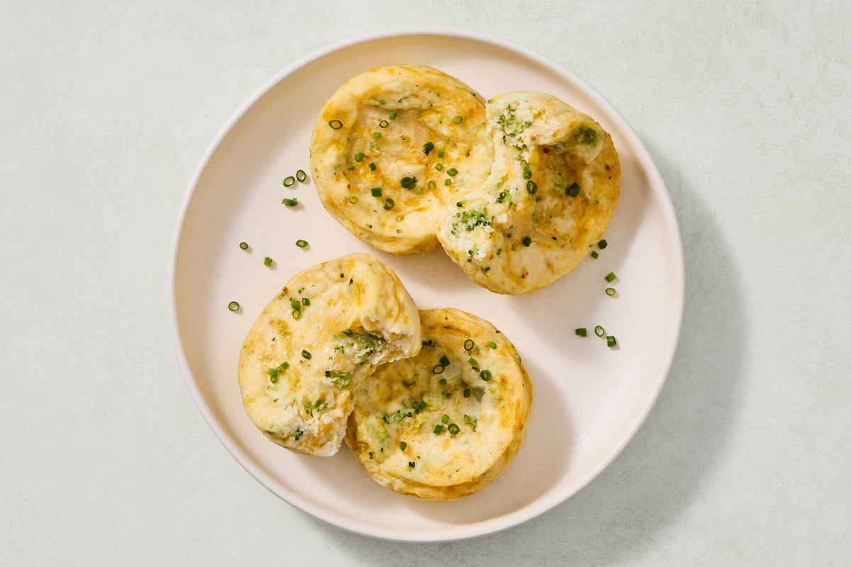 Broccoli & Cheddar Egg White Bites