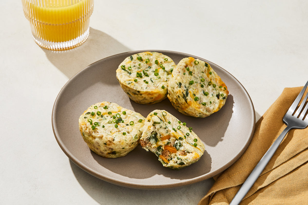 Turkey Sausage & Four Cheese Egg White Bites