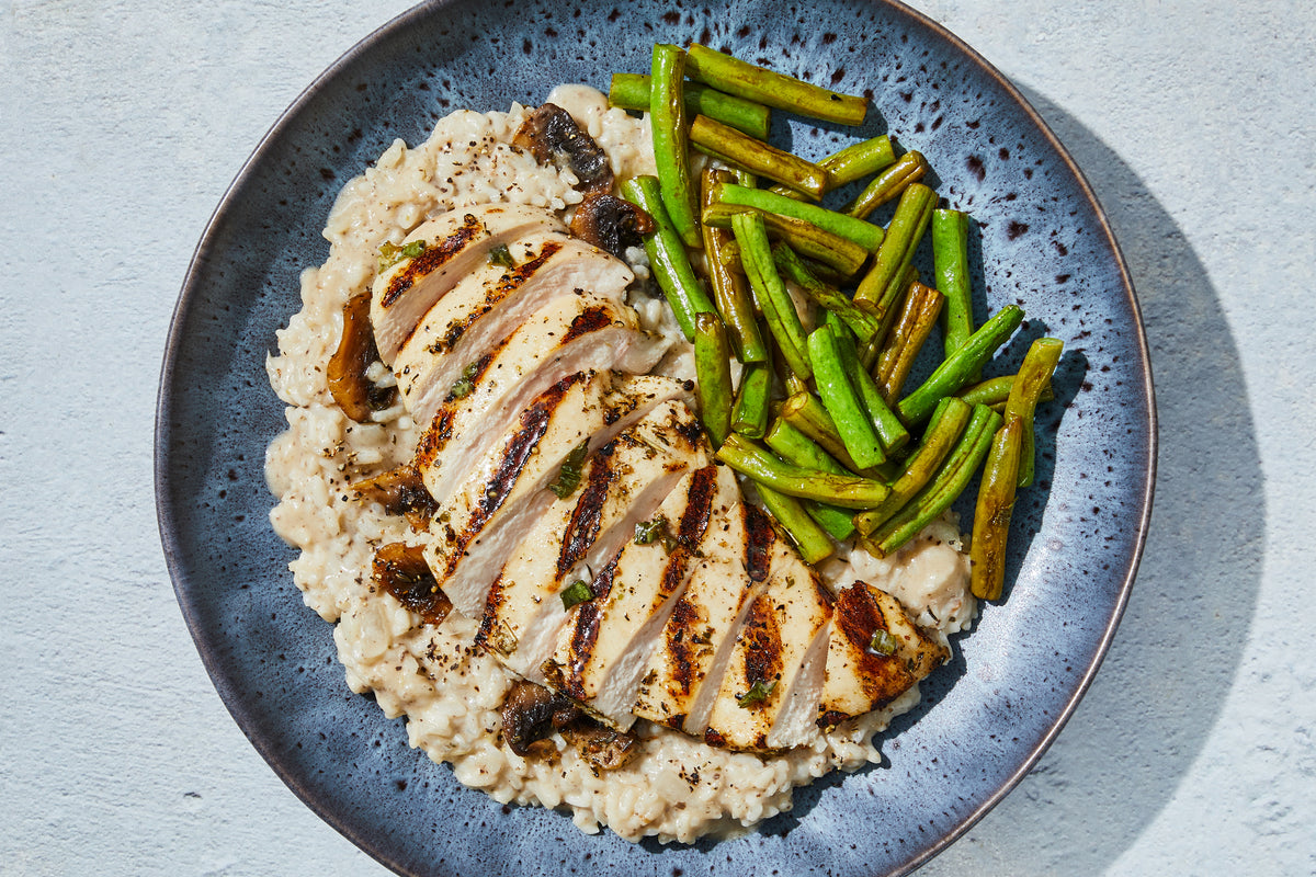 Truffle Butter Chicken & Mushroom Risotto